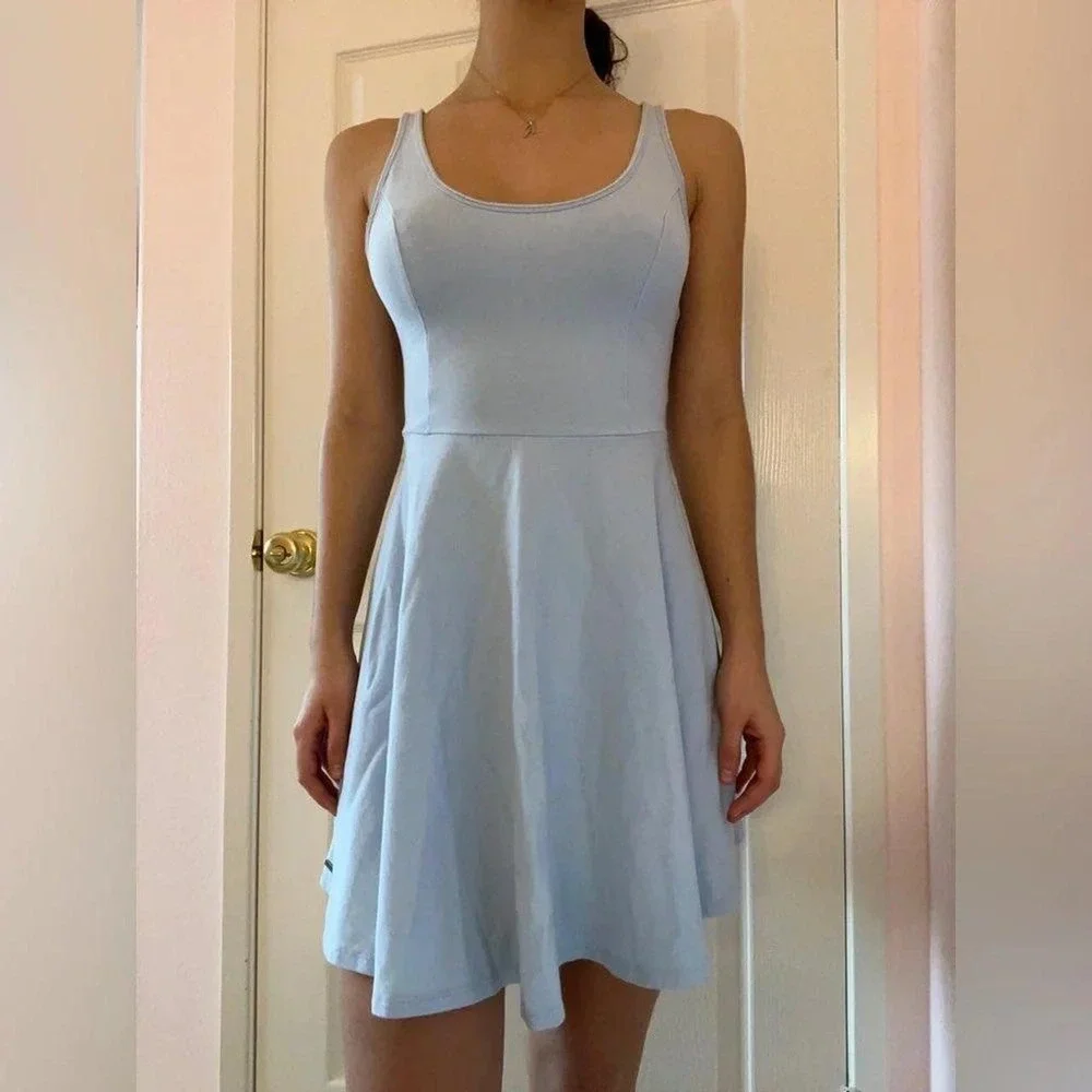 Hollister Light Blue Skater Dress Size Small Early 2010s - Picture 3 of 5